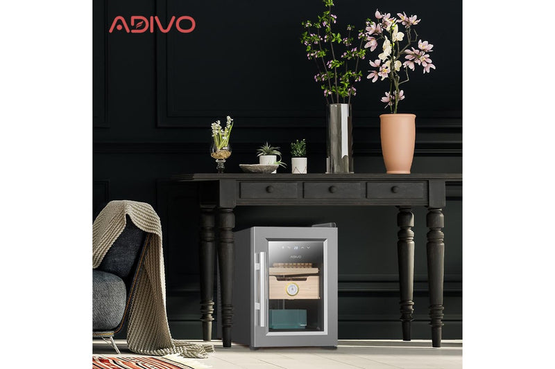 ADIVO 116 Cigar Humidor Digital Humidity Temperature Control Cabinet Display with Hygrometer