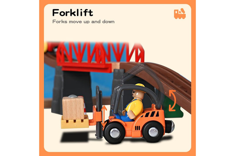 Bopeep Toy Train Set Track DIY Wooden Thomas Miniature Magnetic Trains Xmas Gift