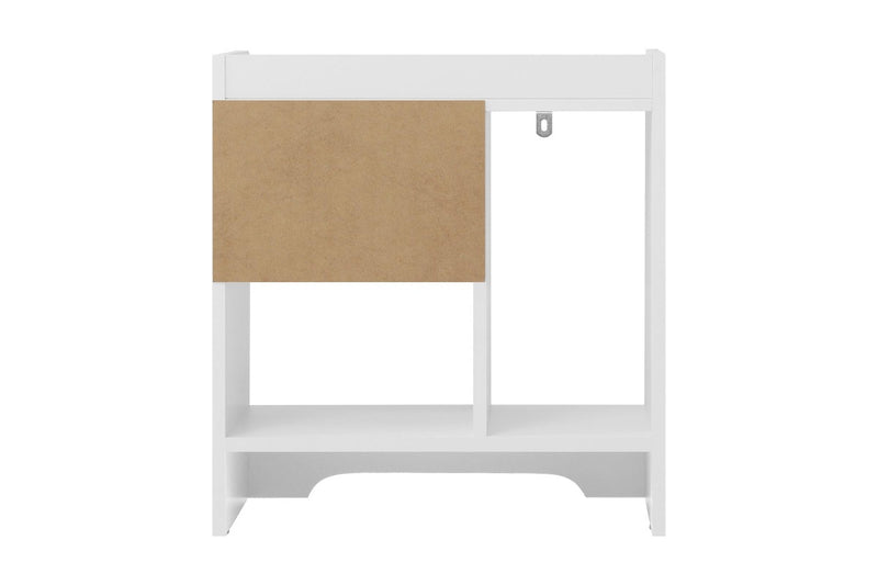 Oikiture Bedside Tables End Table (White)