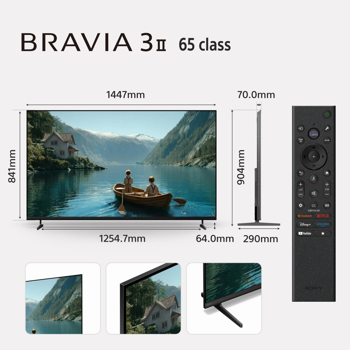 Sony 65" BRAVIA 3 II 4K LED AI Google TV [2026]