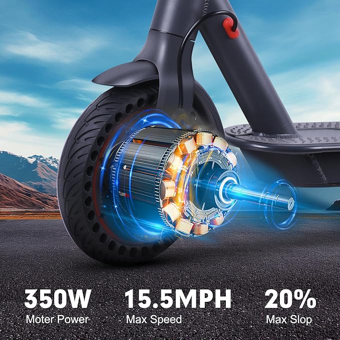 Electric Scooter for Adult - Mankeel 500W Peak Motor, 8.5Inch Solid Tires, 25Km Long Range, APP Control, Max Speed 25Km/h, E-Scooter for Teen and Adults
