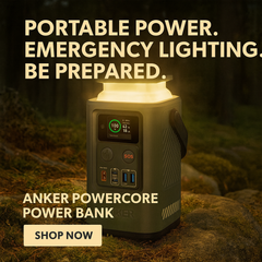 ANKER PowerCore Reserve 60K 60W Power Bank with Retractable Emergency Light