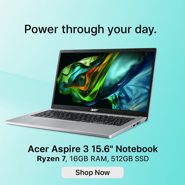 Aspire 3 15.6" Notebook FHD AMD Ryzen 7 5700U 16GB RAM 512GB SSD Windows 11 Home - Layaway AU