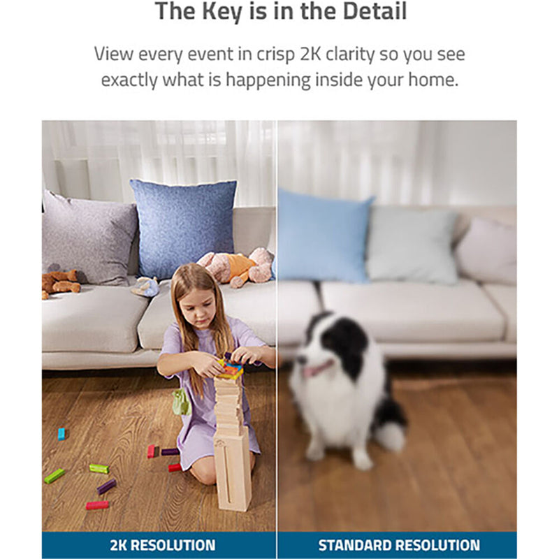Eufy eufyCam Indoor 2K Wireless Security Camera, Smart AI Detection, Multi Activity- Zones
