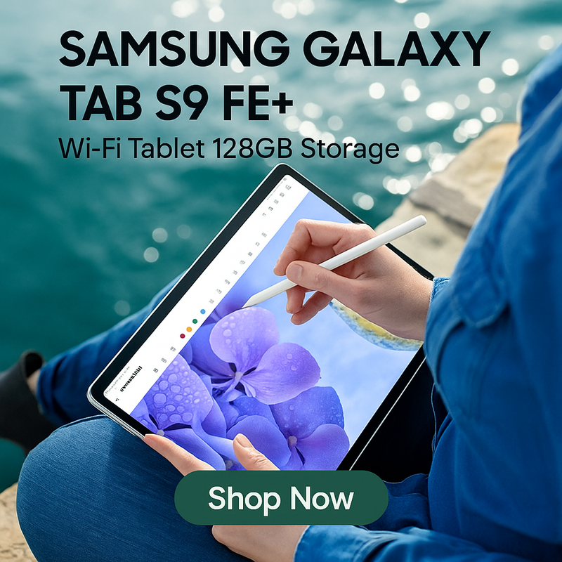 Samsung Galaxy Tab S9 FE+ Wifi Tablet 128GB Storage, Smooth Display, Long Lasting Battery, Included S Pen, Water and Dust Resistance, 2023, Mint