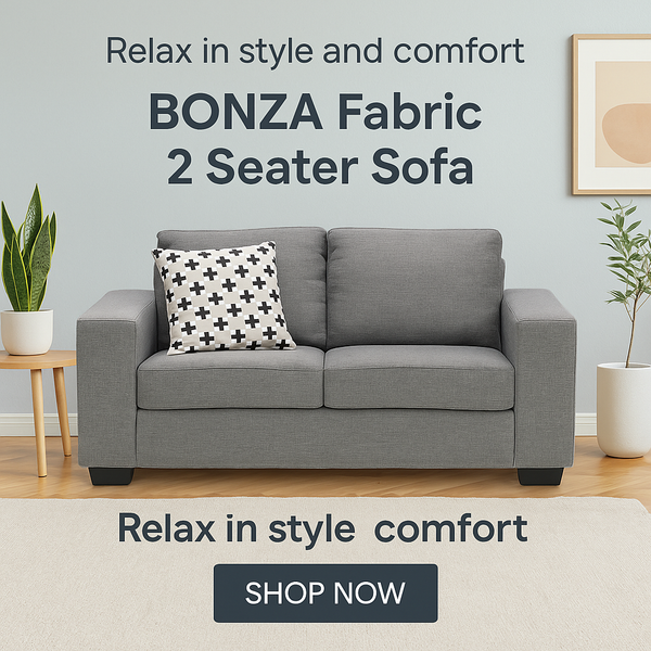 BONZA Fabric 2 Seater Sofa
