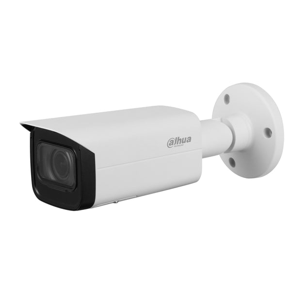 Dahua 4MP Lite IR Vari-focal Bullet Starlight Network Camera. Supports H.265 codec, Built-inIRLED,Max IR 60m, WDR, IP67 Weather Proof, Intelligent Detection, SD Card Slot Supports up to 256GB.