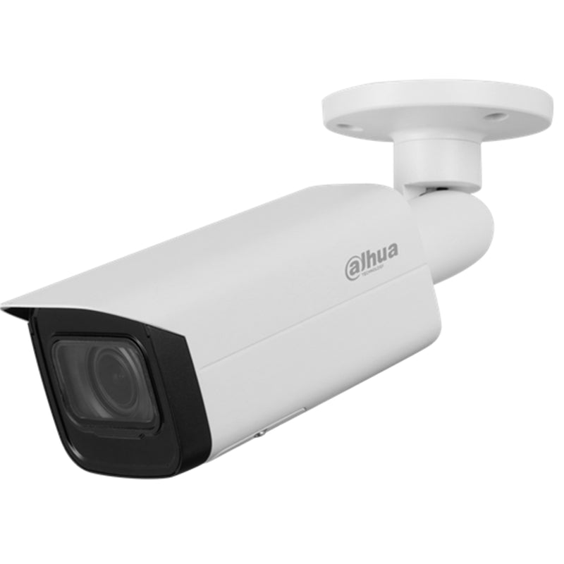Dahua 4MP Lite IR Vari-focal Bullet Starlight Network Camera. Supports H.265 codec, Built-inIRLED,Max IR 60m, WDR, IP67 Weather Proof, Intelligent Detection, SD Card Slot Supports up to 256GB.
