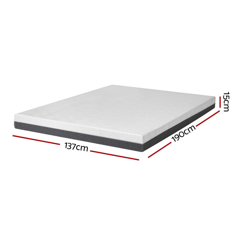 Eira 15cm Memory Foam Mattress Cool Gel Non Spring Comfort - Double