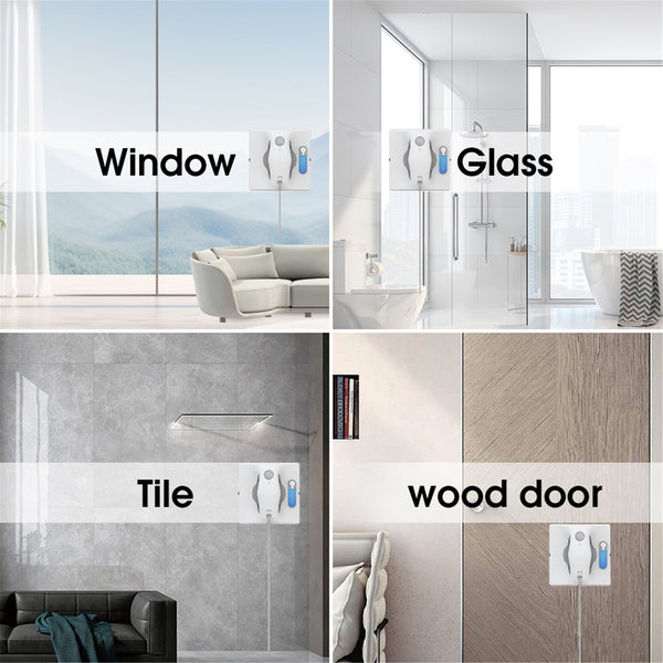 HUTT W8 Window Cleaning Robot Dual Water Spray, with Visible Water Tank 3800Pa - Clean Your Glasses - Tile - Bathroom - Window-Shower Glasses