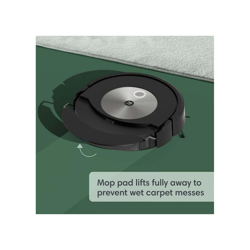 iRobot Roomba Combo j7+ Self-Emptying Robot Vacuum & Mop - Automatically vacuums and mops Without Needing to Avoid Carpets, Identifies & Avoids Obstacles, Smart Mapping, Ideal for Pets,Graphite