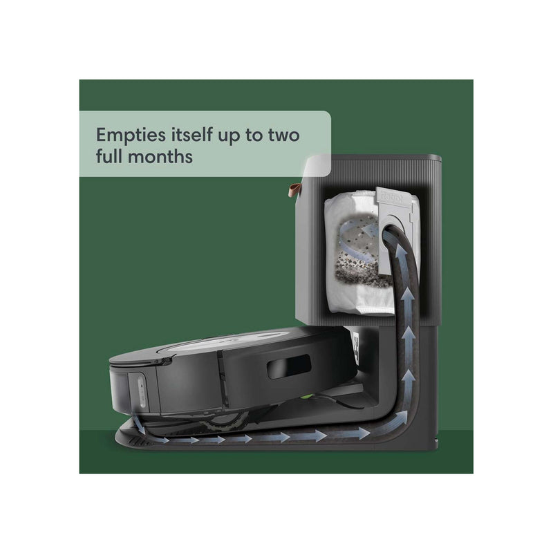 iRobot Roomba Combo j7+ Self-Emptying Robot Vacuum & Mop - Automatically vacuums and mops Without Needing to Avoid Carpets, Identifies & Avoids Obstacles, Smart Mapping, Ideal for Pets,Graphite