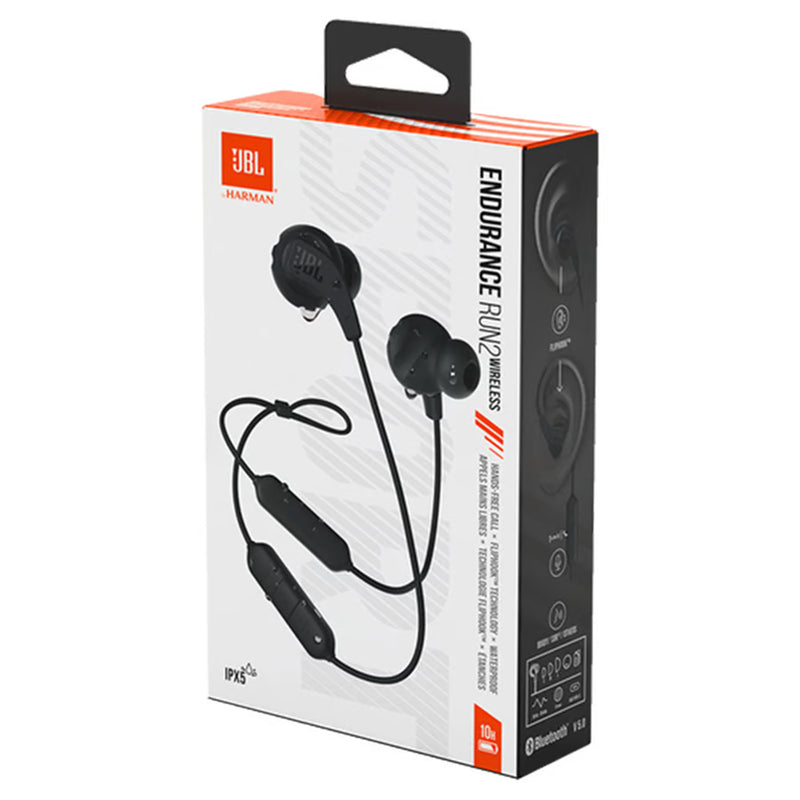 JBL Endurance RUN BT 2 IPX5 Sweatproof Wireless In-Ear Sport Headphones - Black