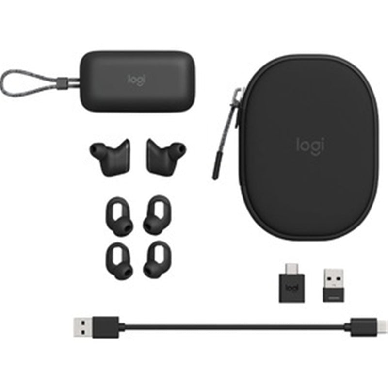 Logitech Zone Bluetooth True Wireless In-Ear Active Noise Cancelling Earbuds - Teams Certified