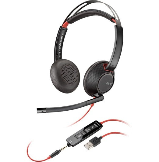 HP Poly Blackwire 5220 USB A Wired On-Ear Headset Headset
