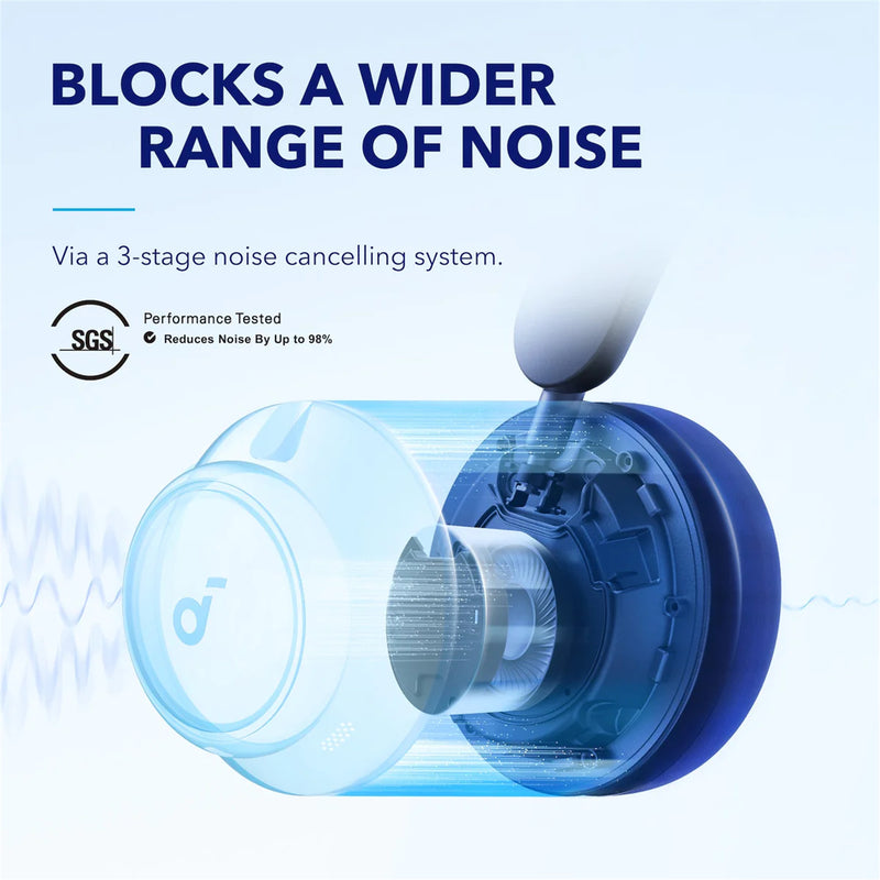 Soundcore Space Q45 Wireless Over-Ear Noise Cancelling Headphones - Blue
