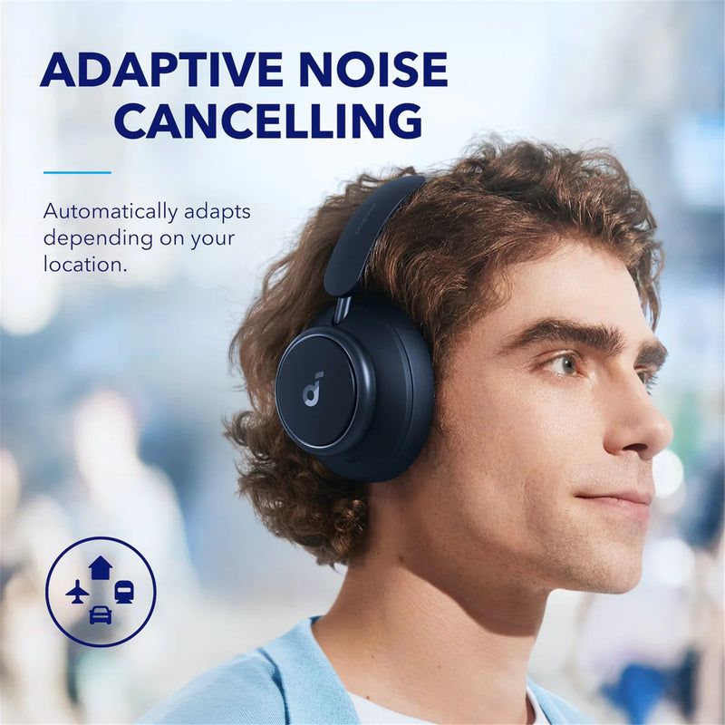 Soundcore Space Q45 Wireless Over-Ear Noise Cancelling Headphones - Blue