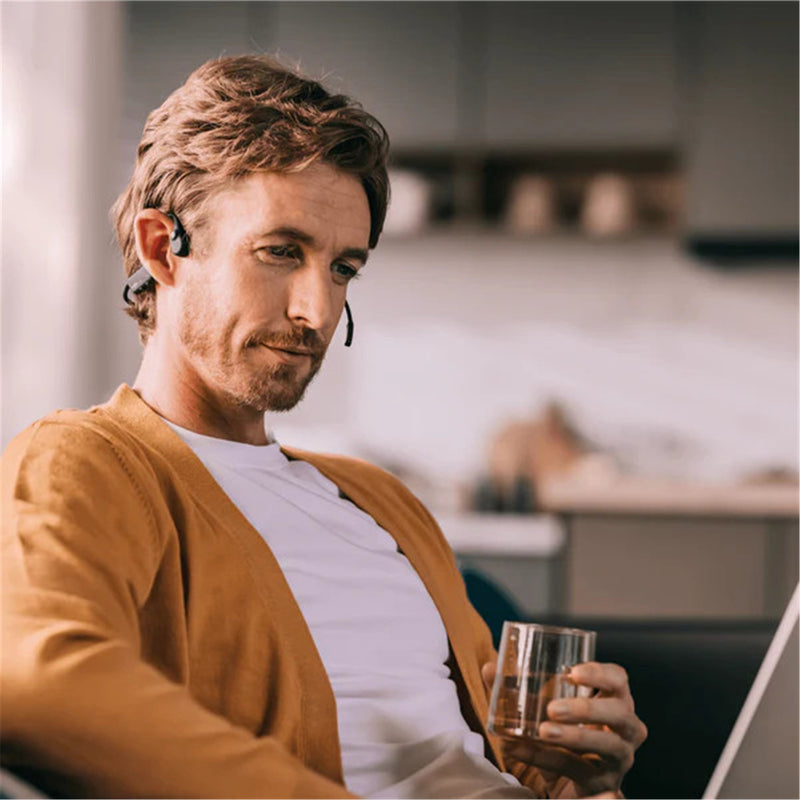 Shokz OpenComm UC Wireless Open-Ear Bone Conduction Stereo Business Headset - Black