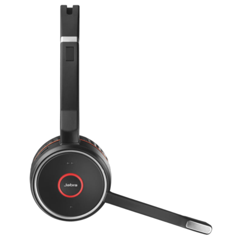 Jabra Evolve 75 SE Bluetooth On-Ear Active Noise Cancelling Headset with Charging Stand - UC Certified