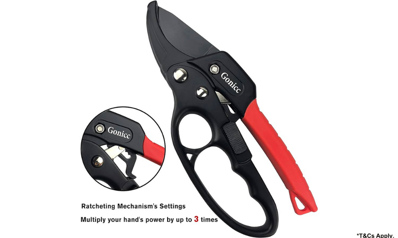 Gonicc 8" Professional Ratchet Anvil Pruning Shears