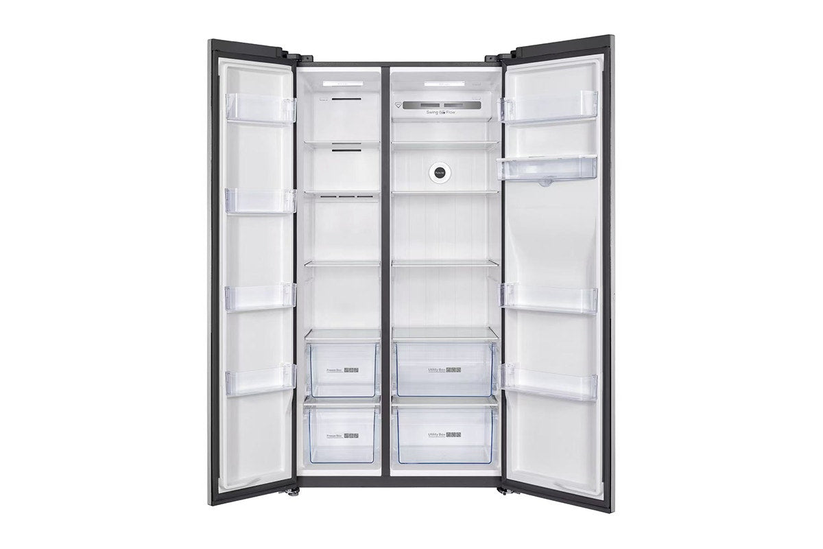 Kogan 631L Side by Side Fridge with Water Dispenser (Stainless Steel)