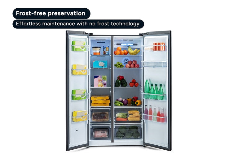 Kogan 631L Side by Side Fridge with Water Dispenser (Stainless Steel)