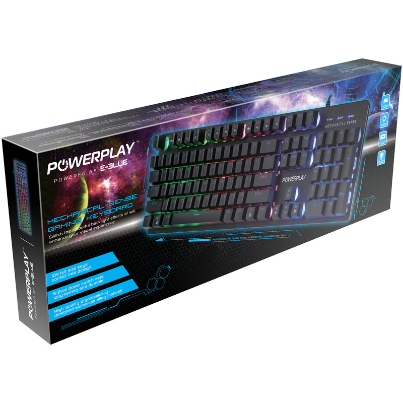 PowerPlay E-Blue Mechanical-Sense RGB Gaming Keyboard