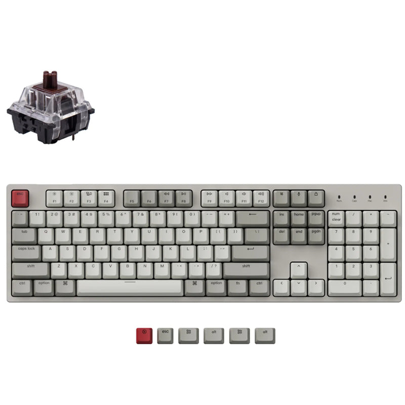 Keychron C2 Full Size Mechanical Wired Keyboard - Retro Colour