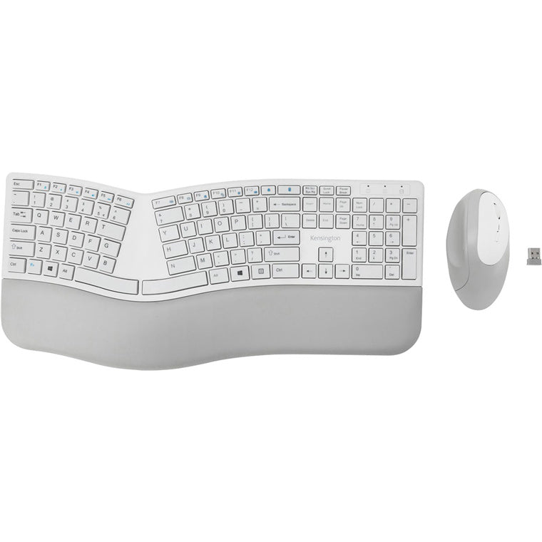 Kensington Pro Fit K75407US Ergonomic Wireless Keyboard & Mouse Combo - Grey