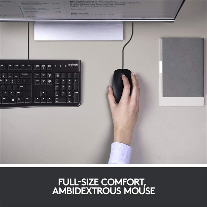 Logitech MK120 Desktop Corded Keyboard & Mouse Combo