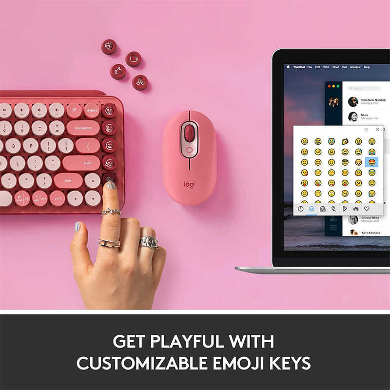 Logitech POP Keys Wireless Mechanical Keyboard with Customizable Emoji Keys