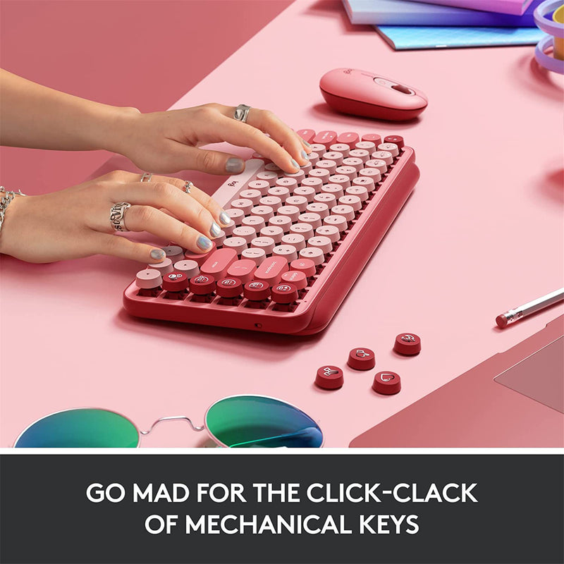 Logitech POP Keys Wireless Mechanical Keyboard with Customizable Emoji Keys