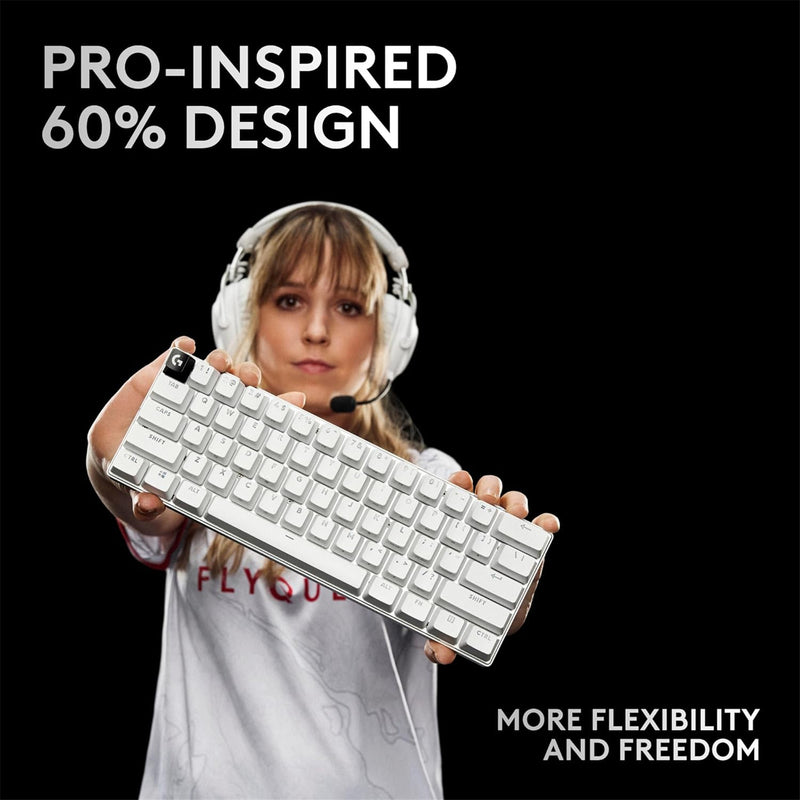 Logitech G Pro X 60 LIGHTSPEED Gaming Keyboard - White
