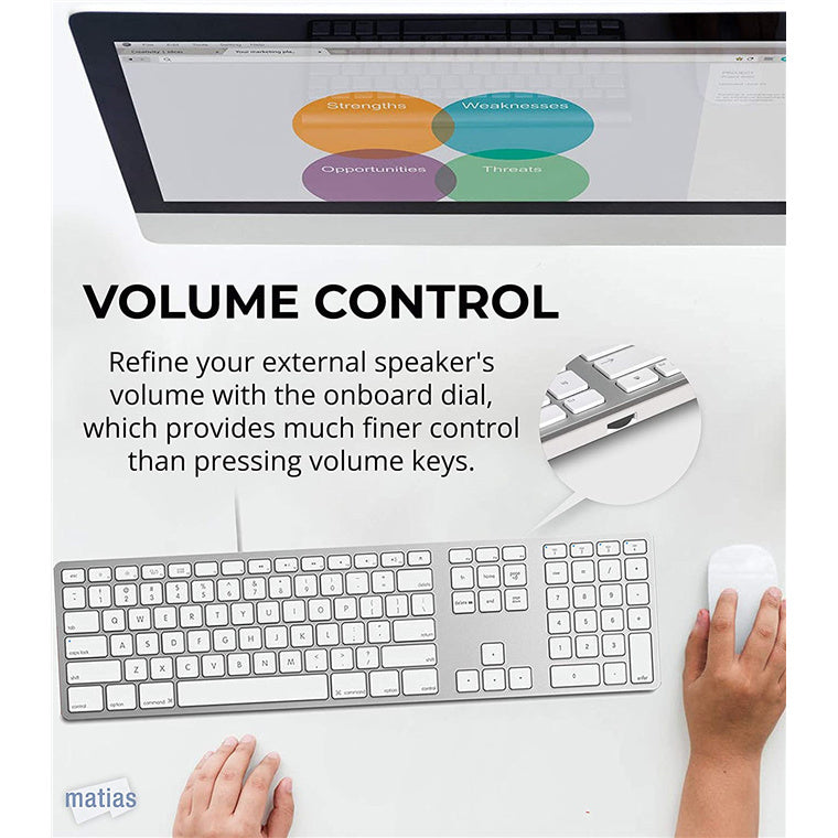 Matias FK318S Keyboard for Mac - Silver