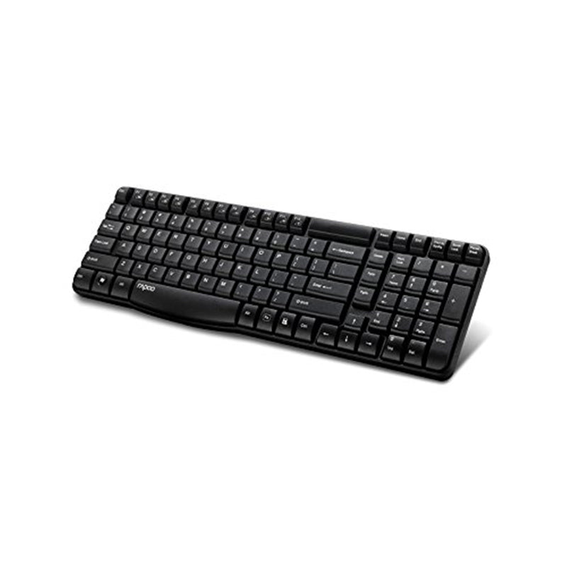 Rapoo E1050 Anti-Splash MULTIMEDIA HOTKEY Keyboard - Black
