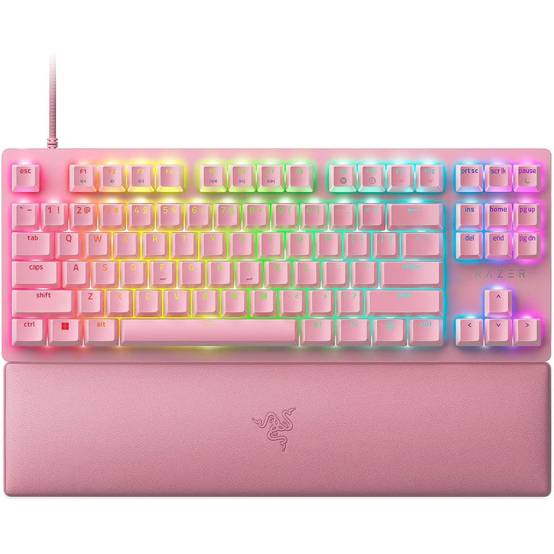 Razer Huntsman v2 TKL Wired Gaming Keyboard - Quartz Edition - Razer Red Switch