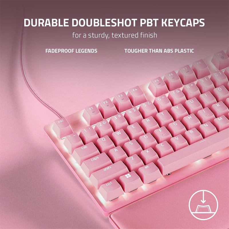 Razer Huntsman v2 TKL Wired Gaming Keyboard - Quartz Edition - Razer Red Switch