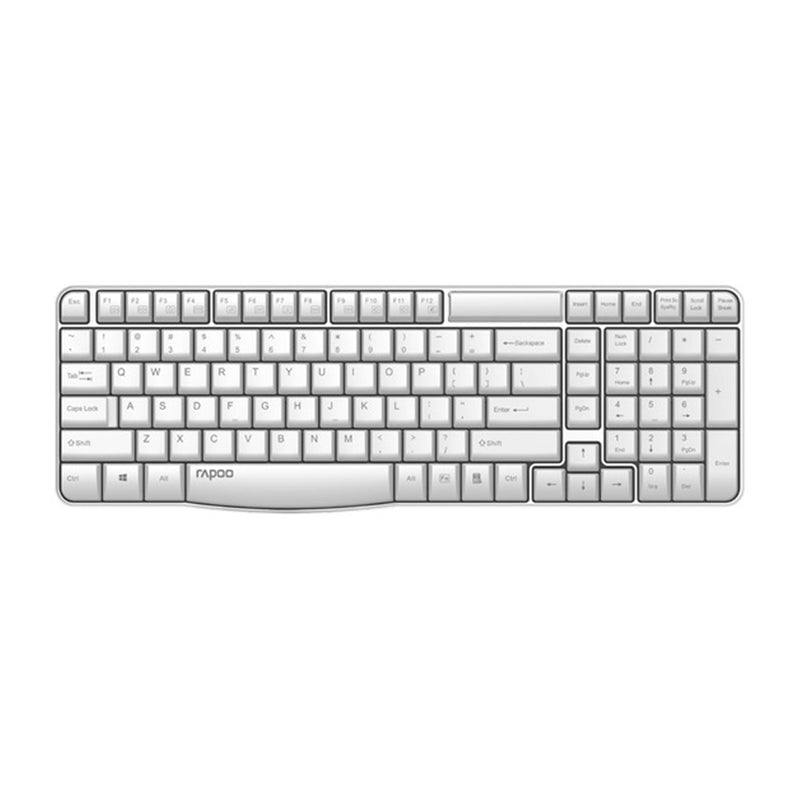 Rapoo X1800SWH Wireless Multimedia Keyboard & Mouse Combo - White