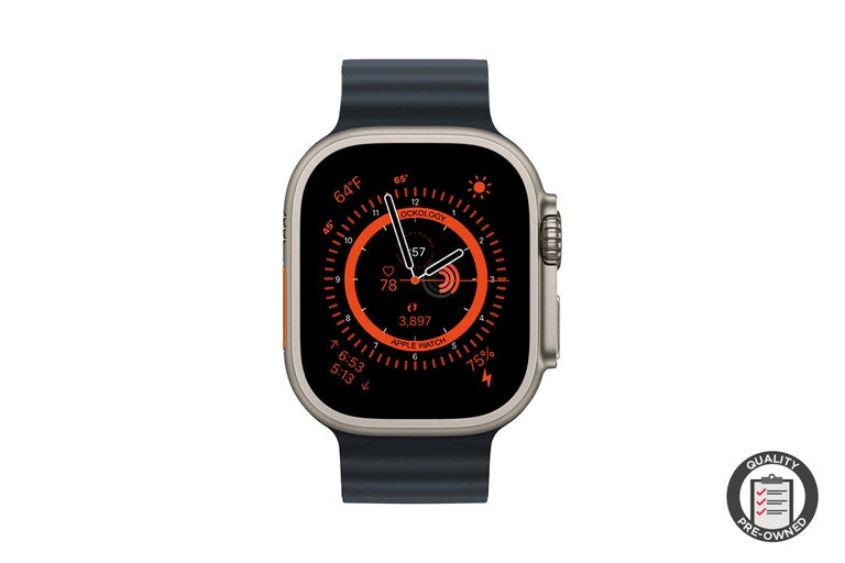 Apple Watch Ultra 2 49mm Titanium Case GPS + Cellular (Ocean Band, Black) - Apple Certified Pre-Owned