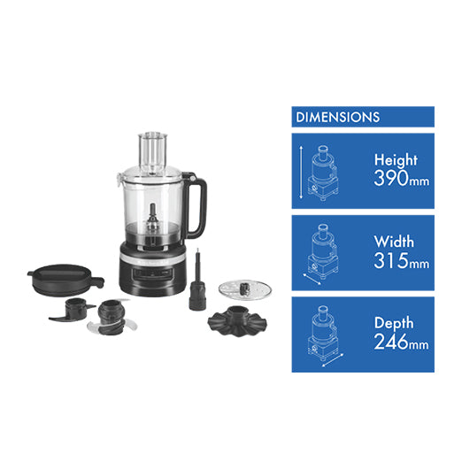 KitchenAid 9 Cups 1L Food Processor Onyx Black