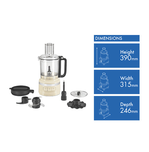 KitchenAid 9 Cups 2.1L Food Processor Almond Cream