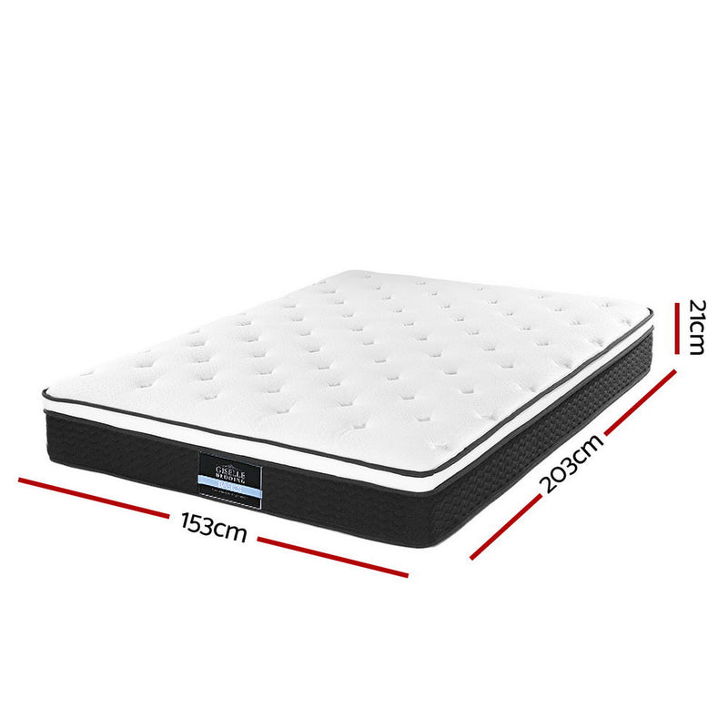Siena 21cm Thick Euro Top Spring Mattress - Queen
