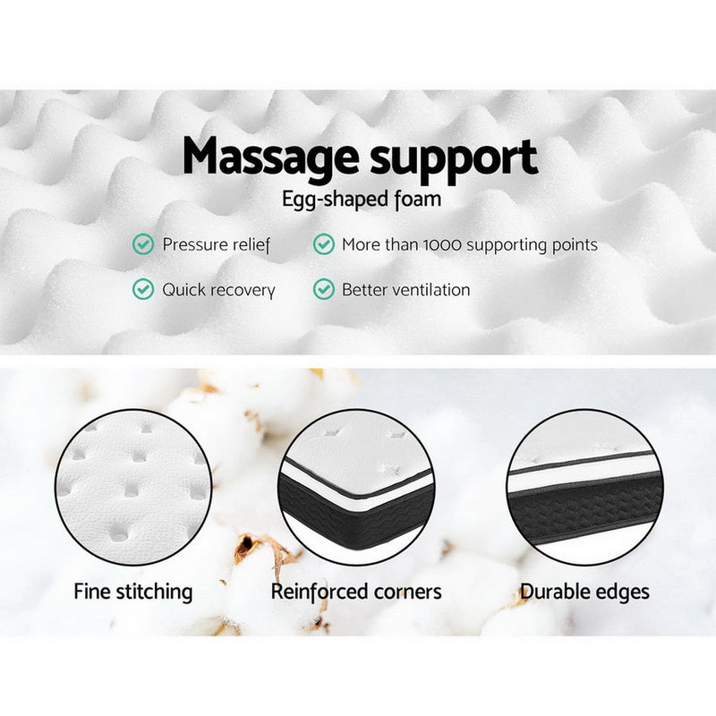 Siena 21cm Thick Euro Top Spring Mattress - Queen