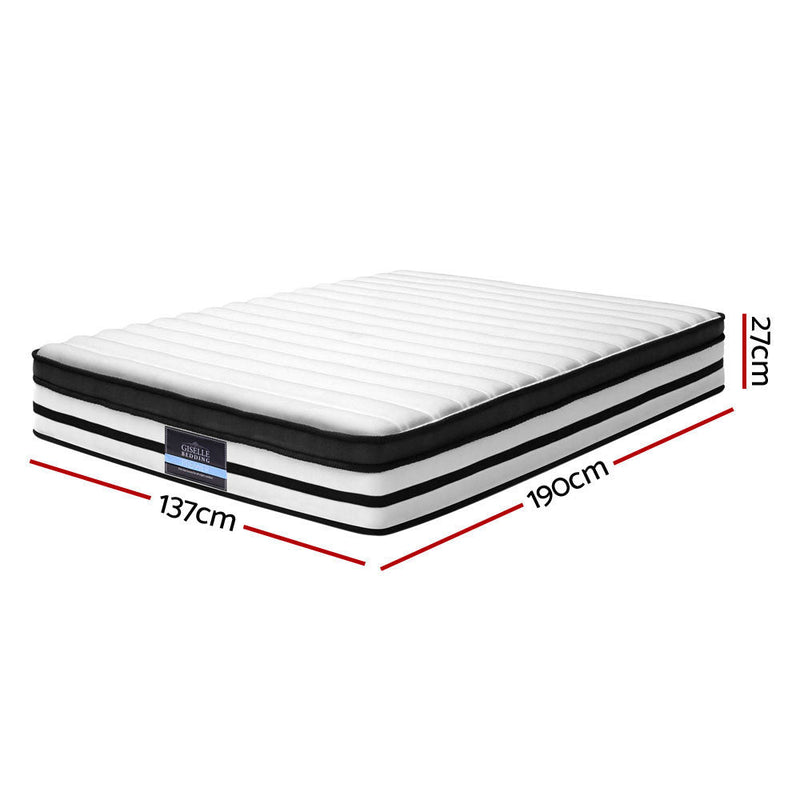 Bailey 27cm Thick Euro Top Pocket Spring Mattress - Double