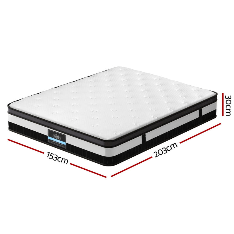 Saffira 30cm Thick Euro Top Pocket Spring Mattress - Queen