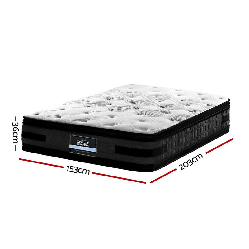Alva 36cm Thick Euro Top Cool Gel Pocket Spring Mattress - Queen