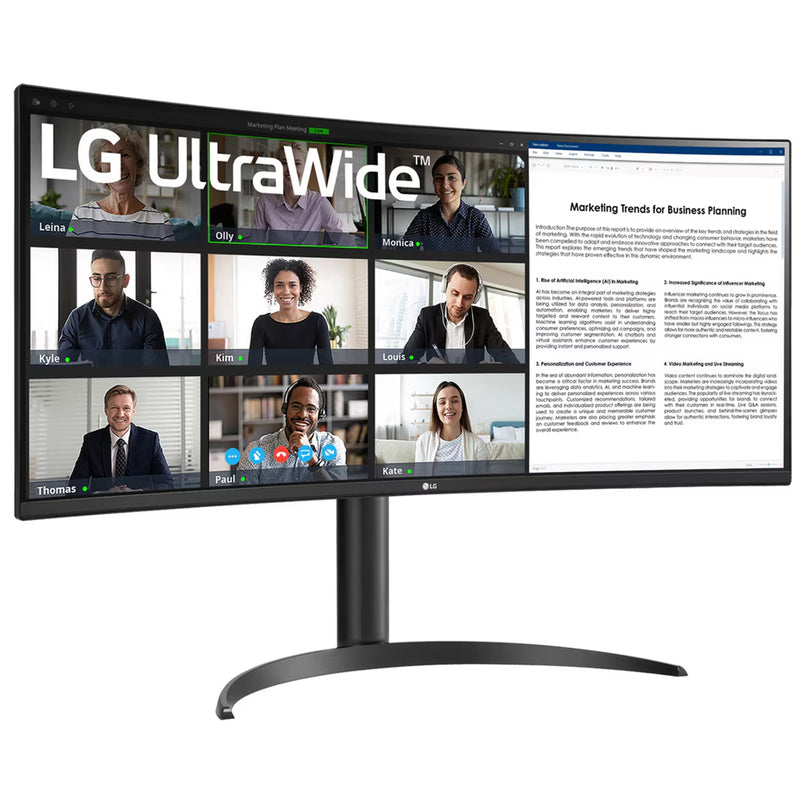 LG 34WR55QC-B 34" WQHD Curved UltraWide Monitor
