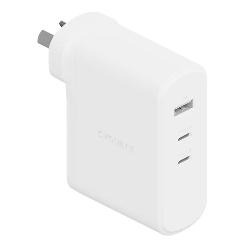 Cygnett CY4373PDWCH PowerMaxx 100W Dual Port GaN Wall Charger - White