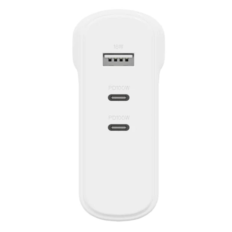 Cygnett CY4373PDWCH PowerMaxx 100W Dual Port GaN Wall Charger - White