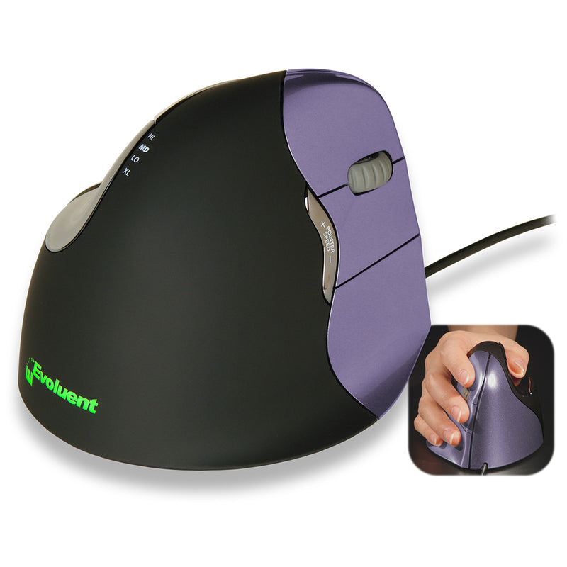 Evoluent VerticalMouse 4 VM4S Wired Mouse